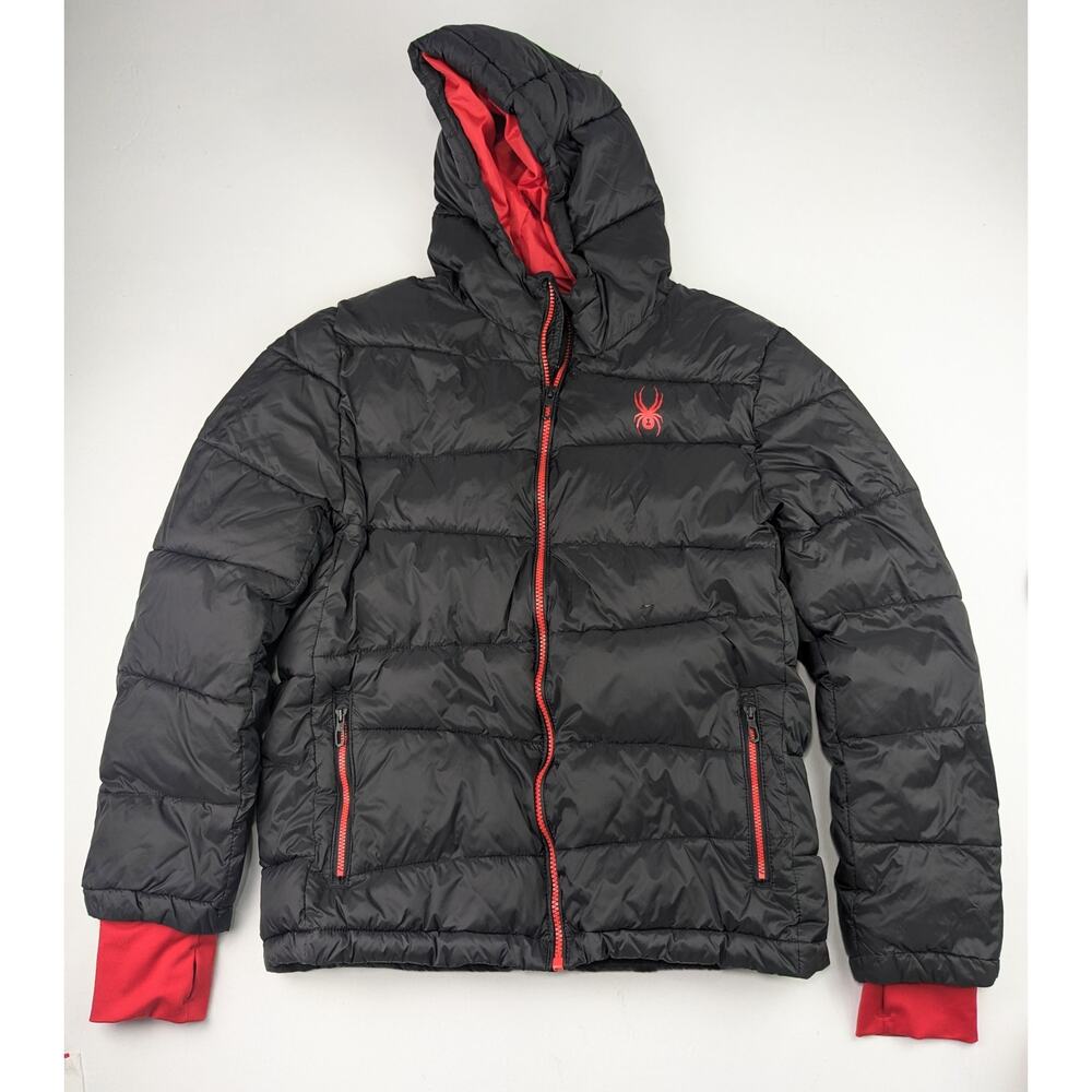 Spyder Black/Red Puffer Coat